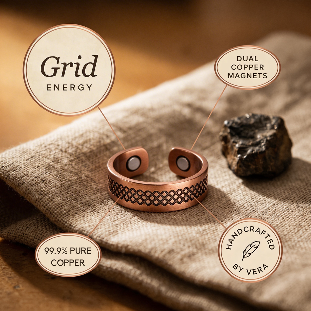 Elsie's Grid Copper Ring