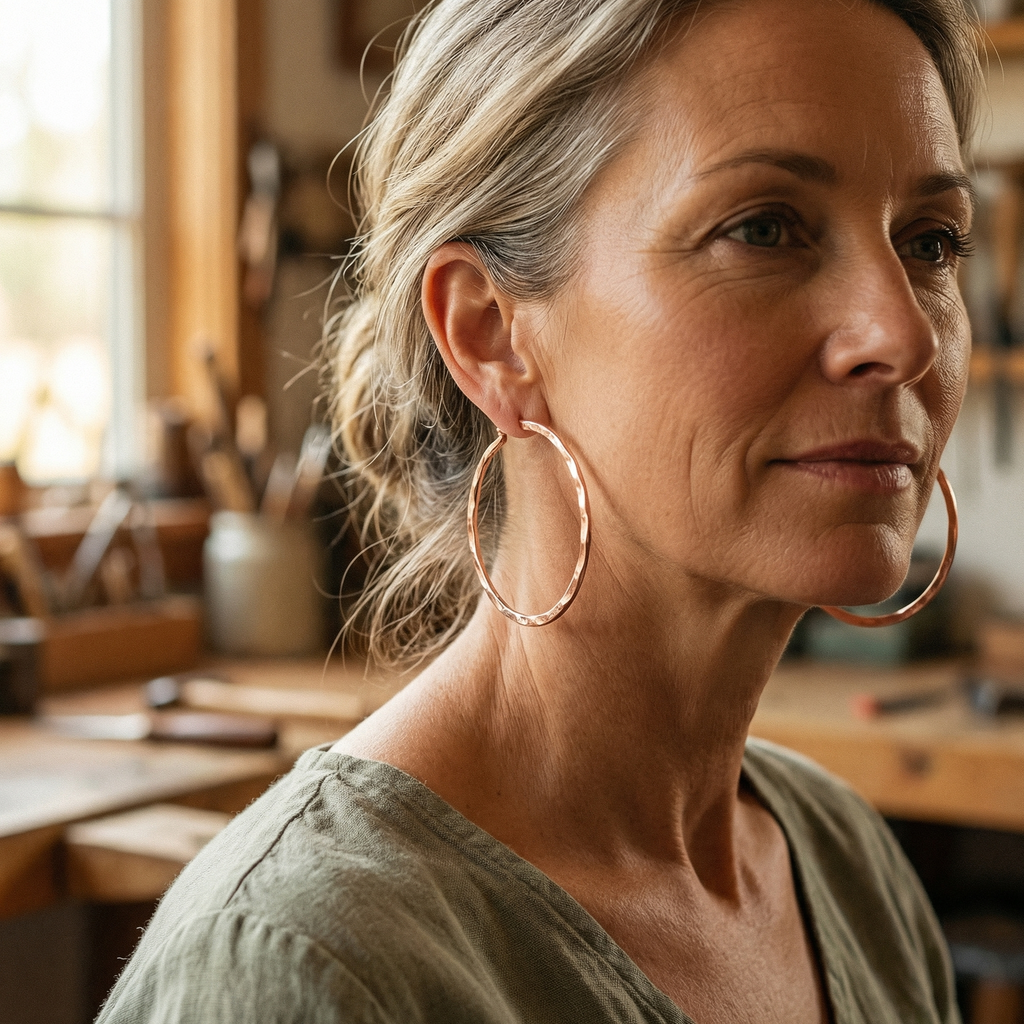 Elsie's Willow Copper Earrings