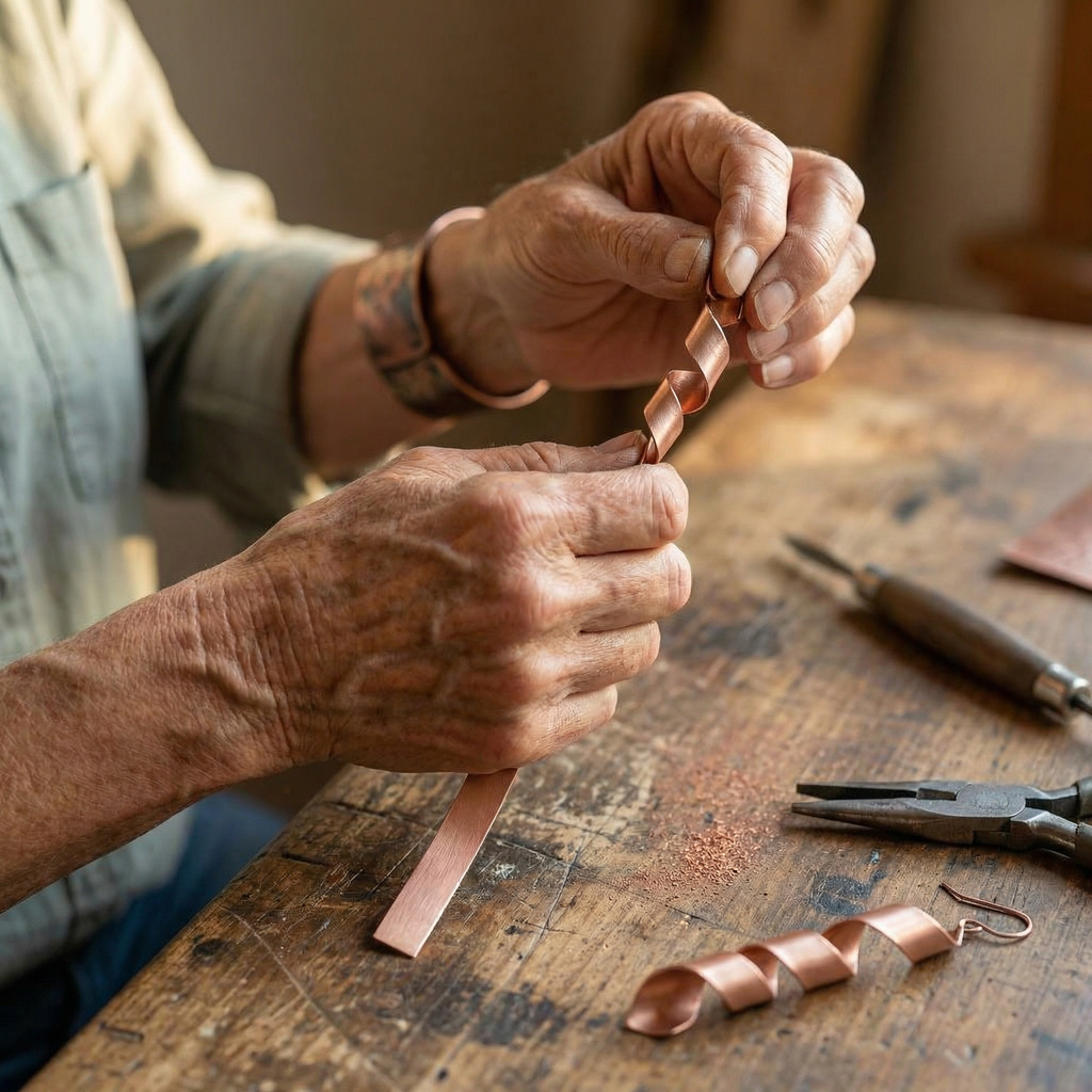 Elsie's Dusk Copper Earrings