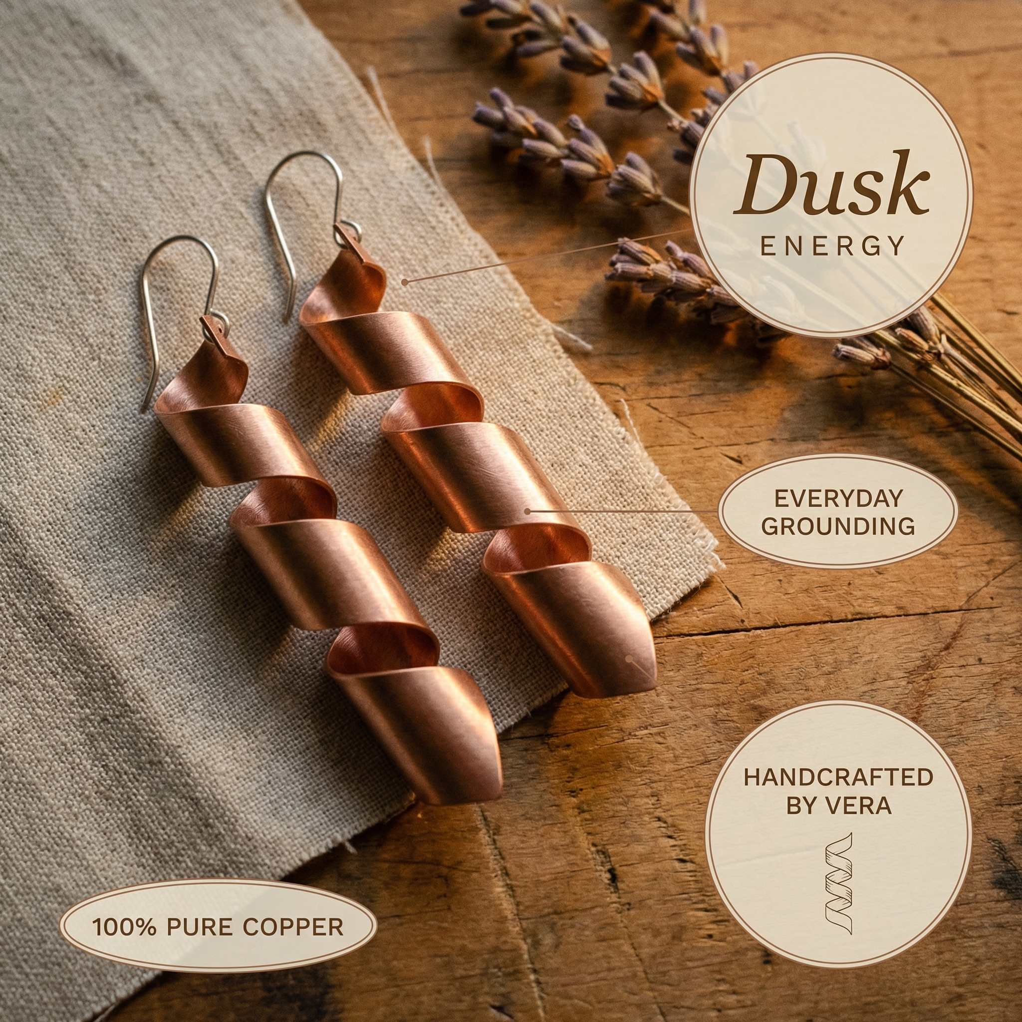 Elsie's Dusk Copper Earrings