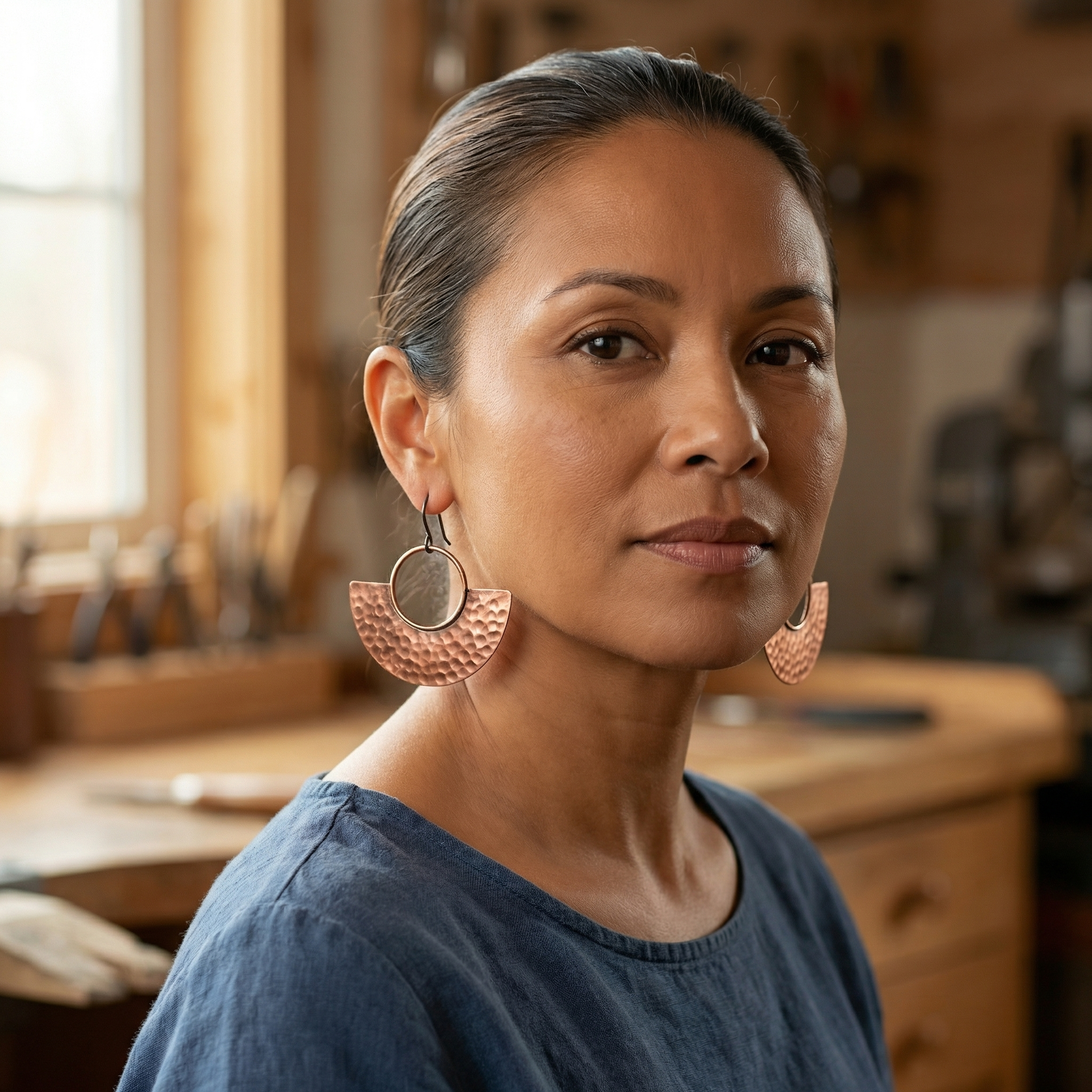 Elsie's Sol Copper Earrings