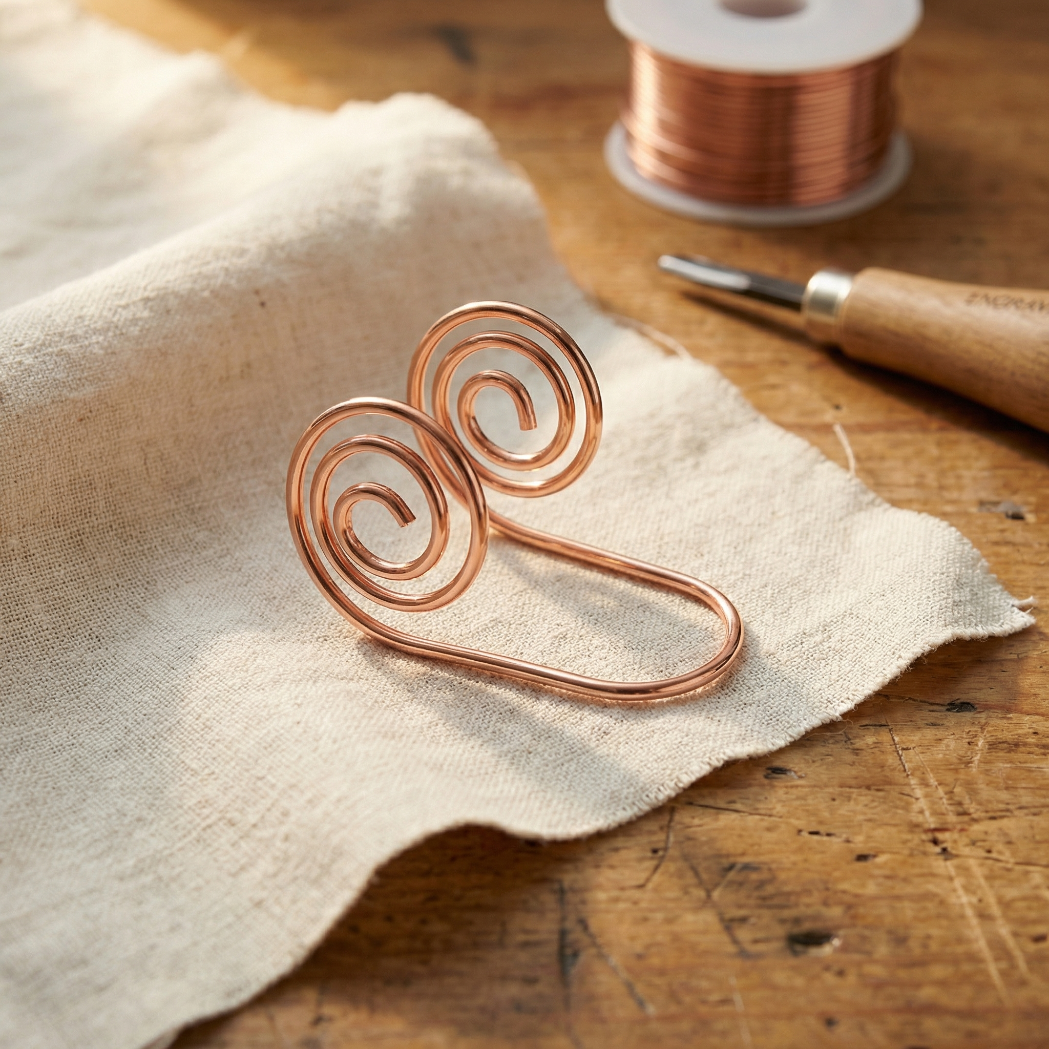 Elsie's Flow Copper Hand Spiral