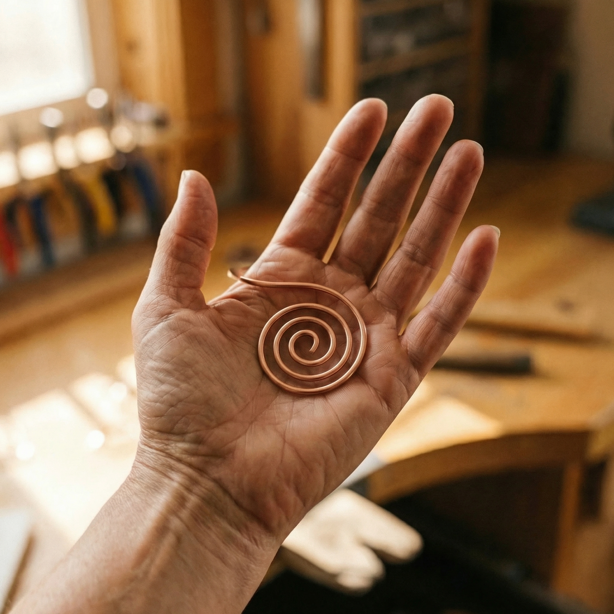 Elsie's Flow Copper Hand Spiral