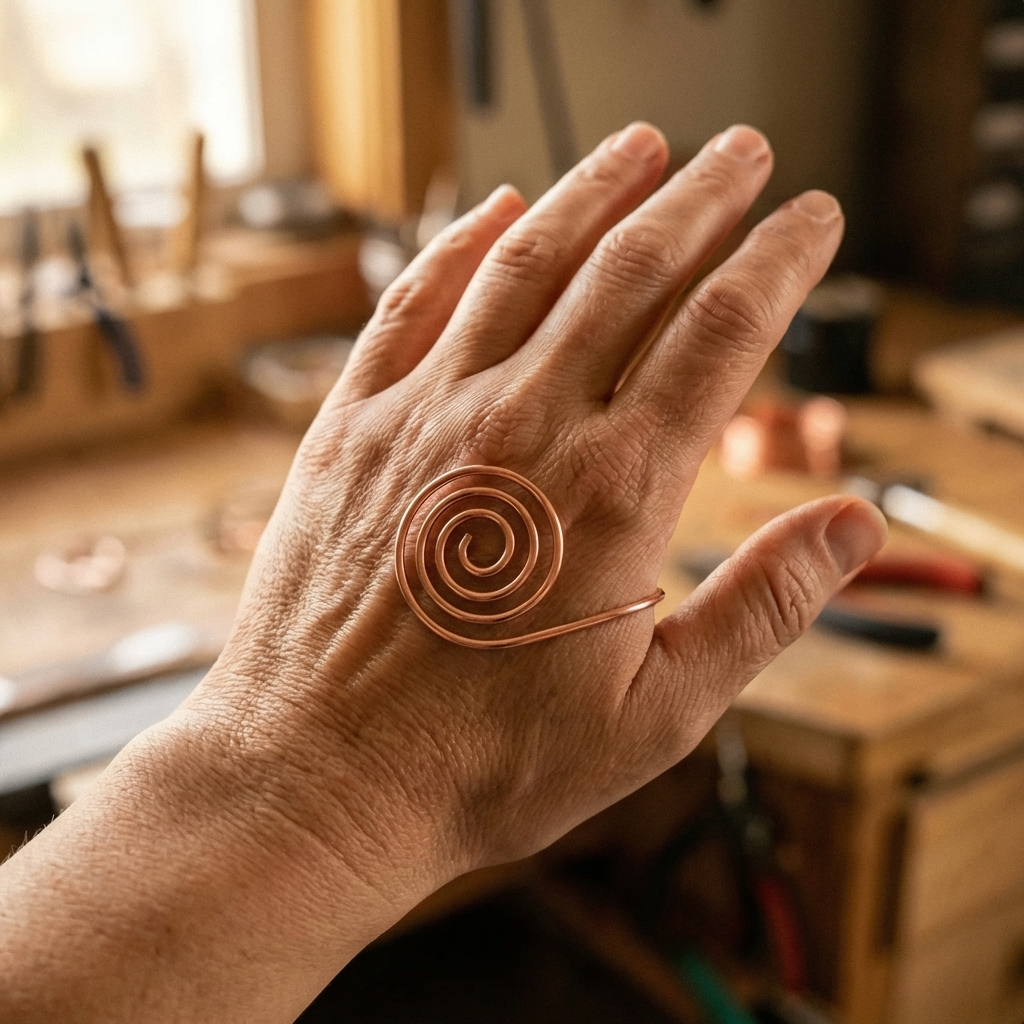 Elsie's Flow Copper Hand Spiral