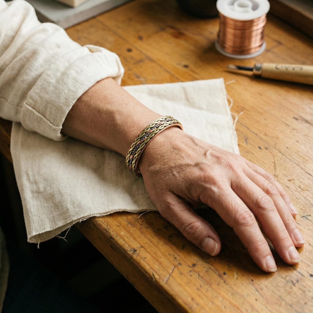 Elsie's Weave Copper Bracelet