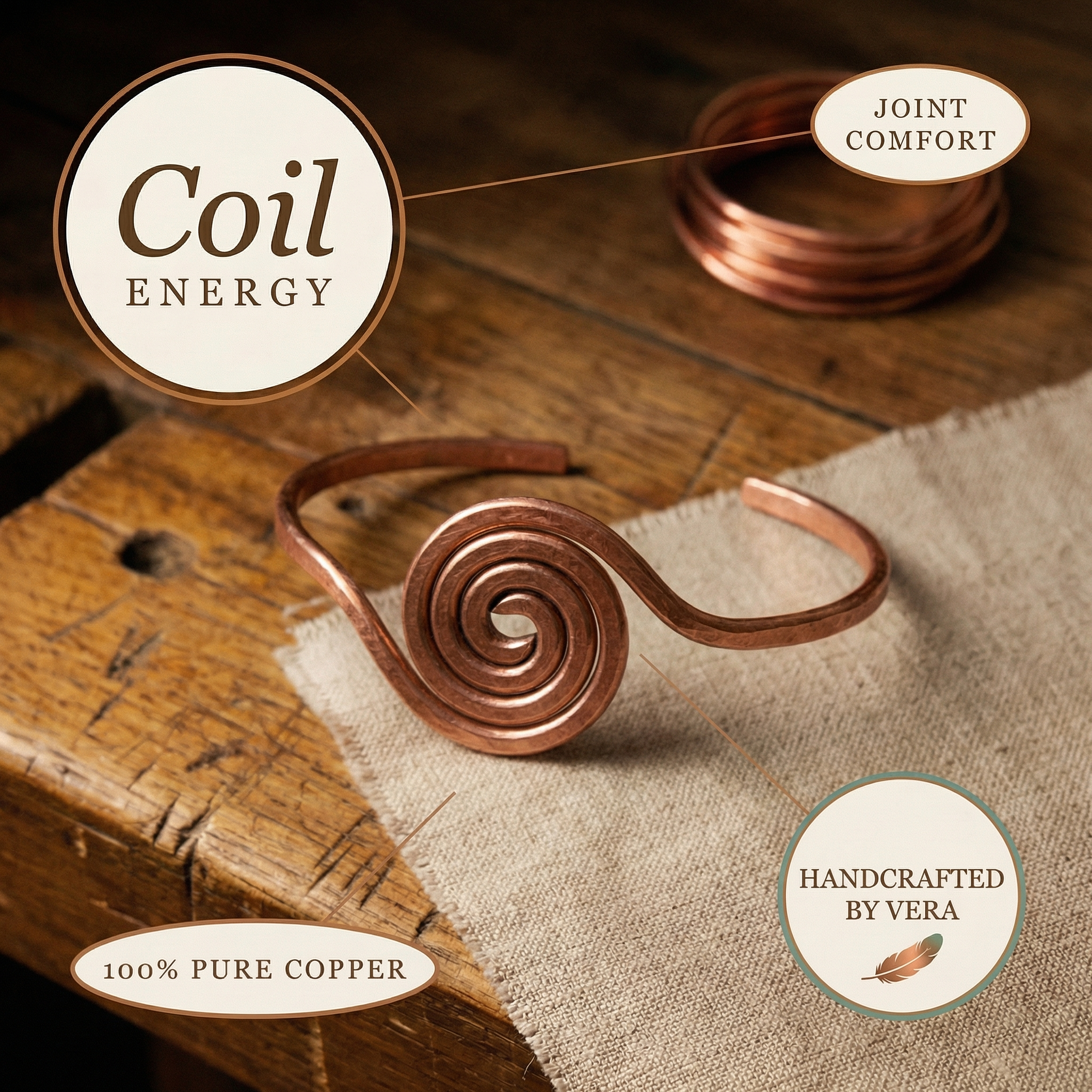 Elsie's Coil Copper Anklet