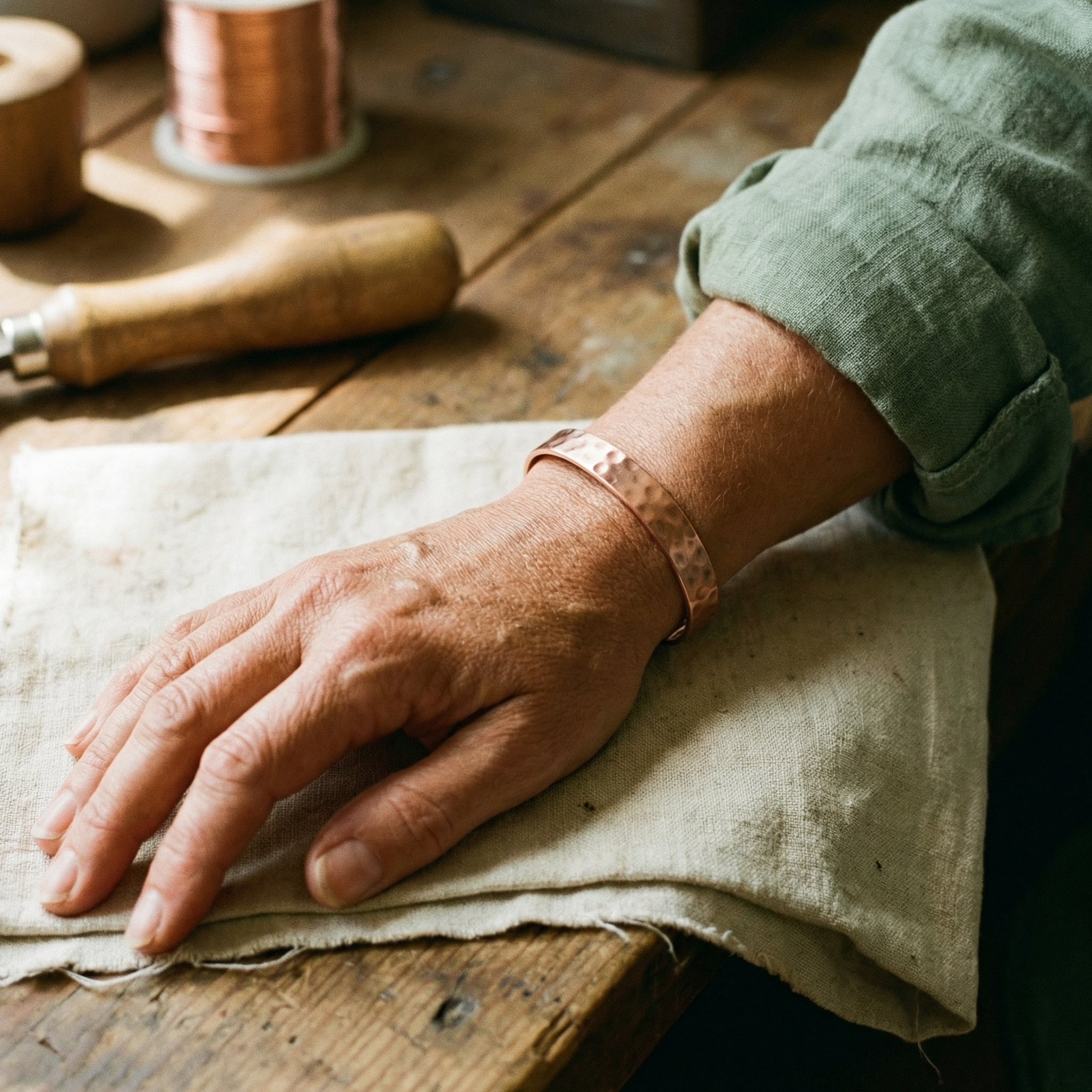 Elsie's Lodestone Copper Bracelet