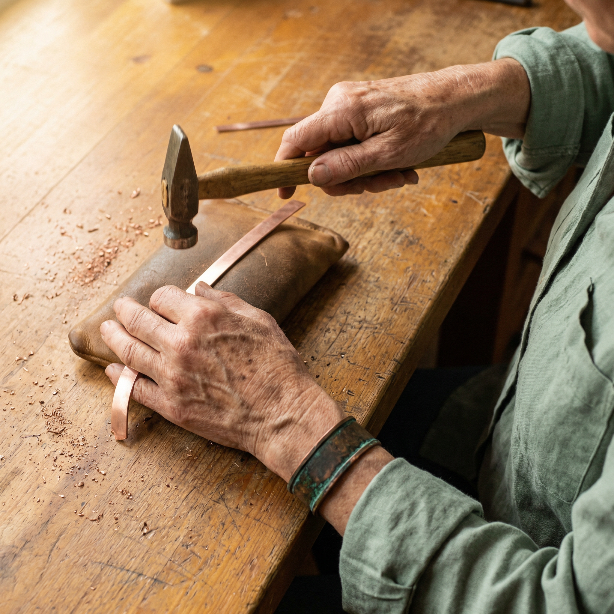 Elsie's Jade Copper Bracelet
