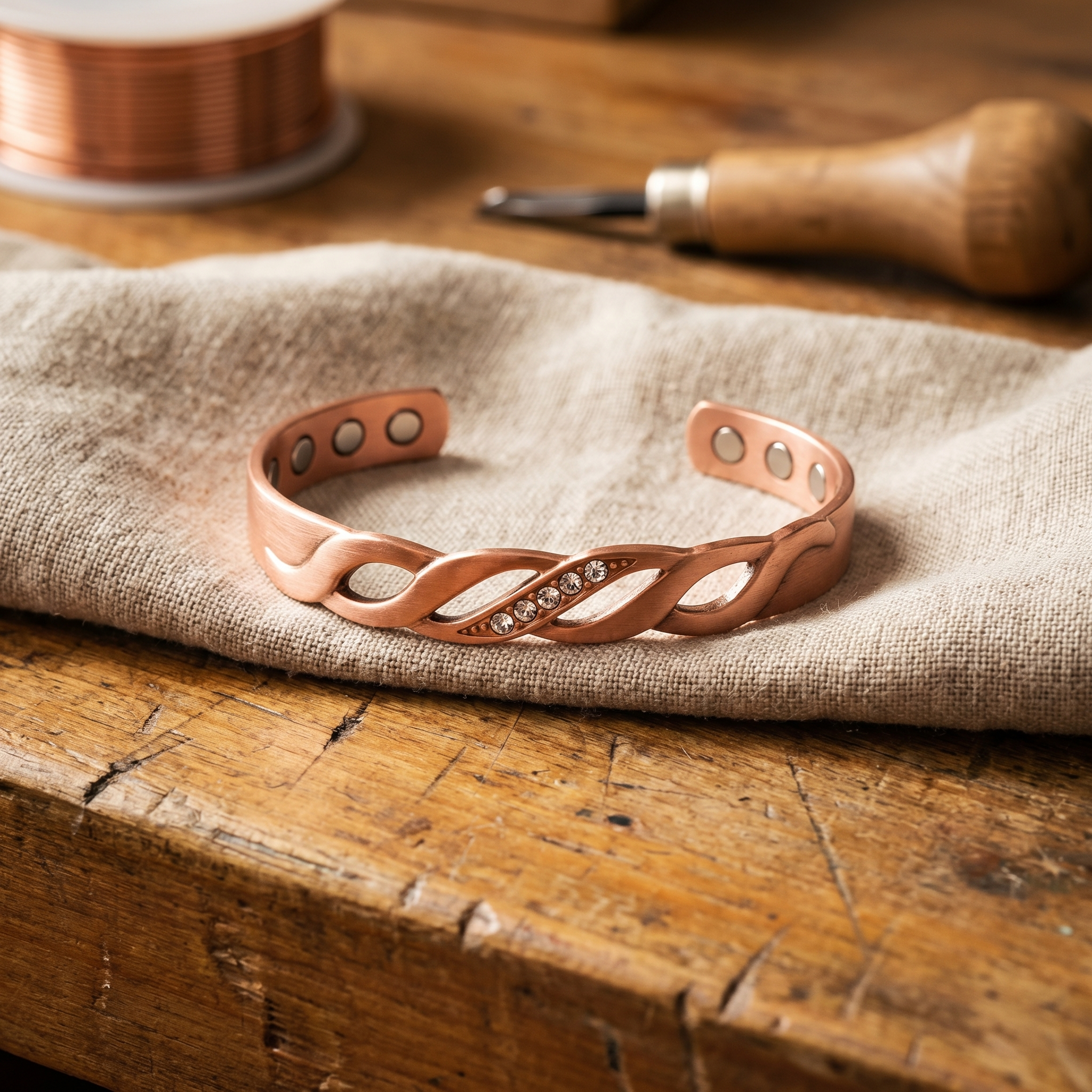 Elsie's Seam Copper Bracelet