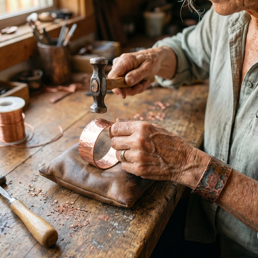 Elsie's Anvil Copper Bracelet