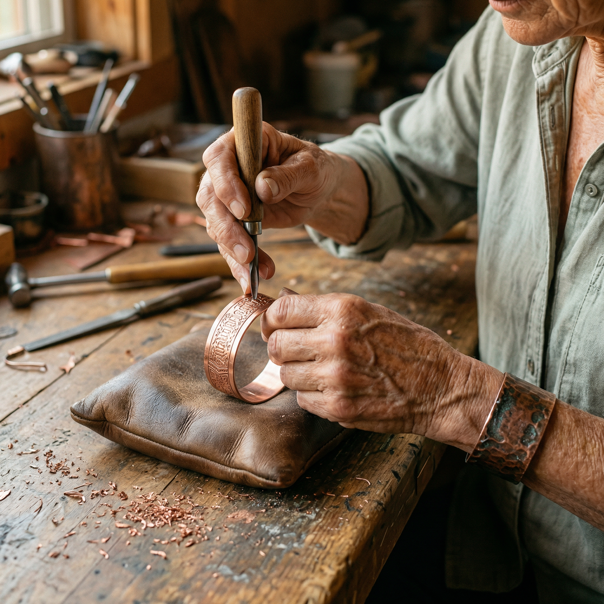 Elsie's Drift Copper Bracelet