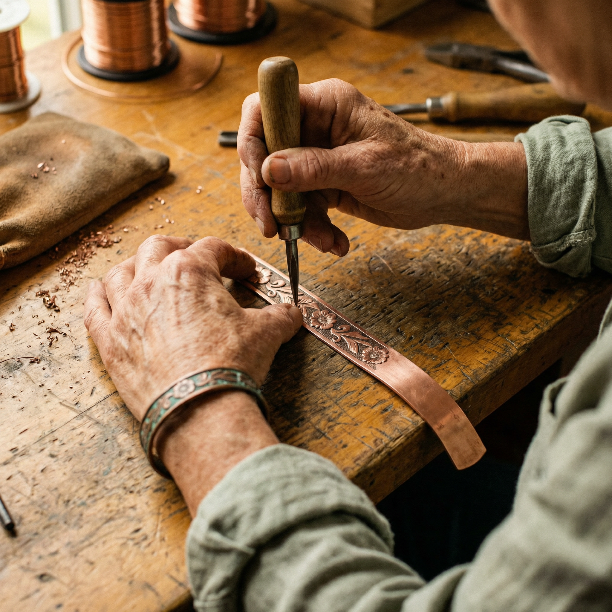 Elsie's Vine Copper Bracelet