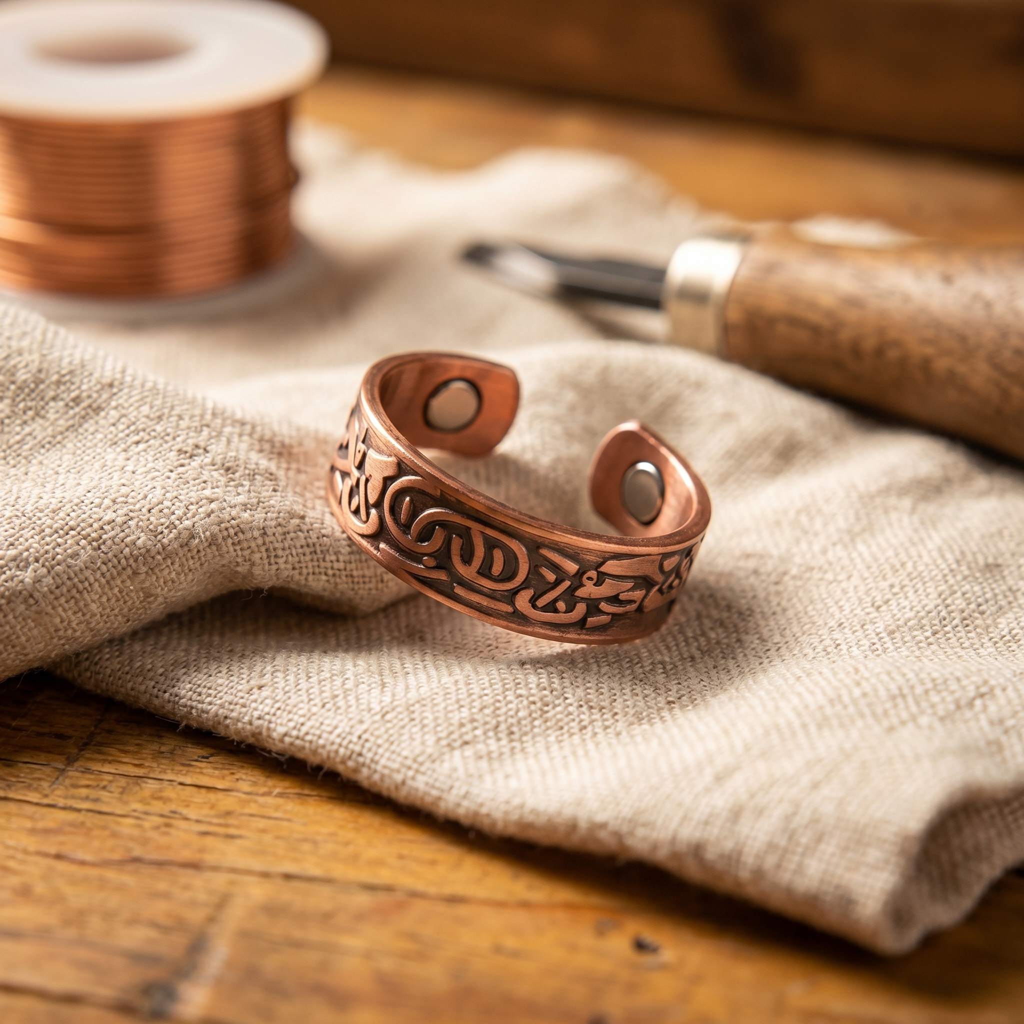 Elsie's Burr Copper Ring