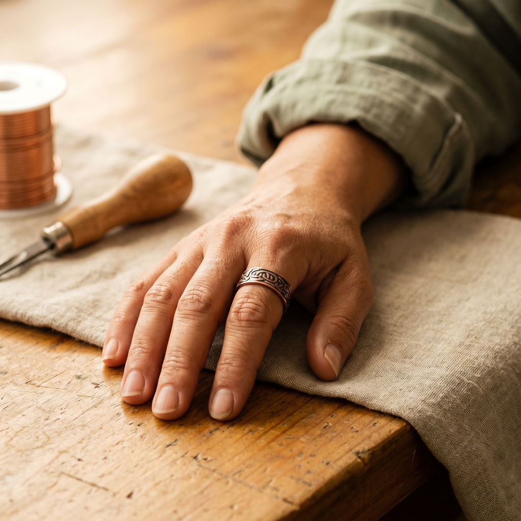 Elsie's Burr Copper Ring