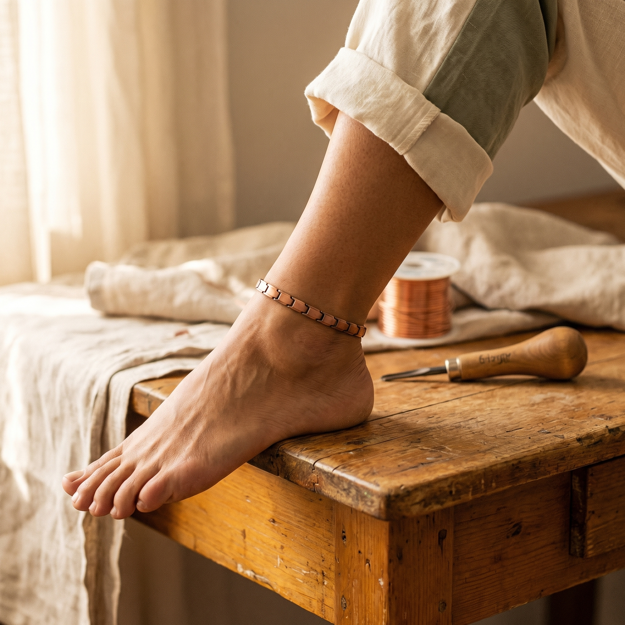 Elsie's Shore Copper Anklet