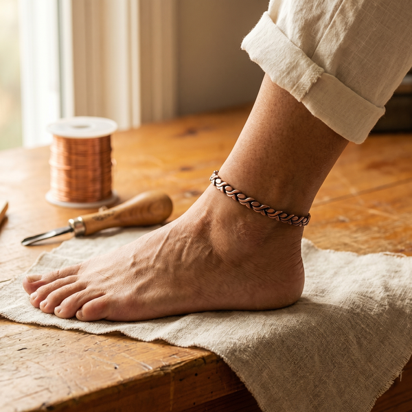 Elsie's Dune Copper Anklet
