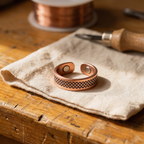 Elsie's Grid Copper Ring