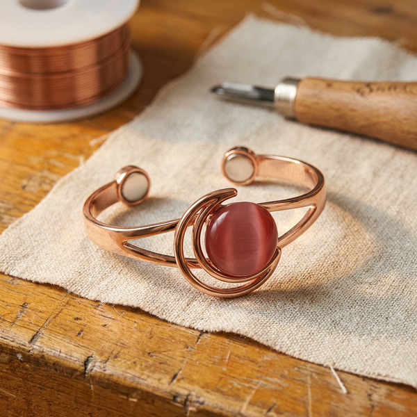 Elsie's Sphere Pink Copper Bracelet