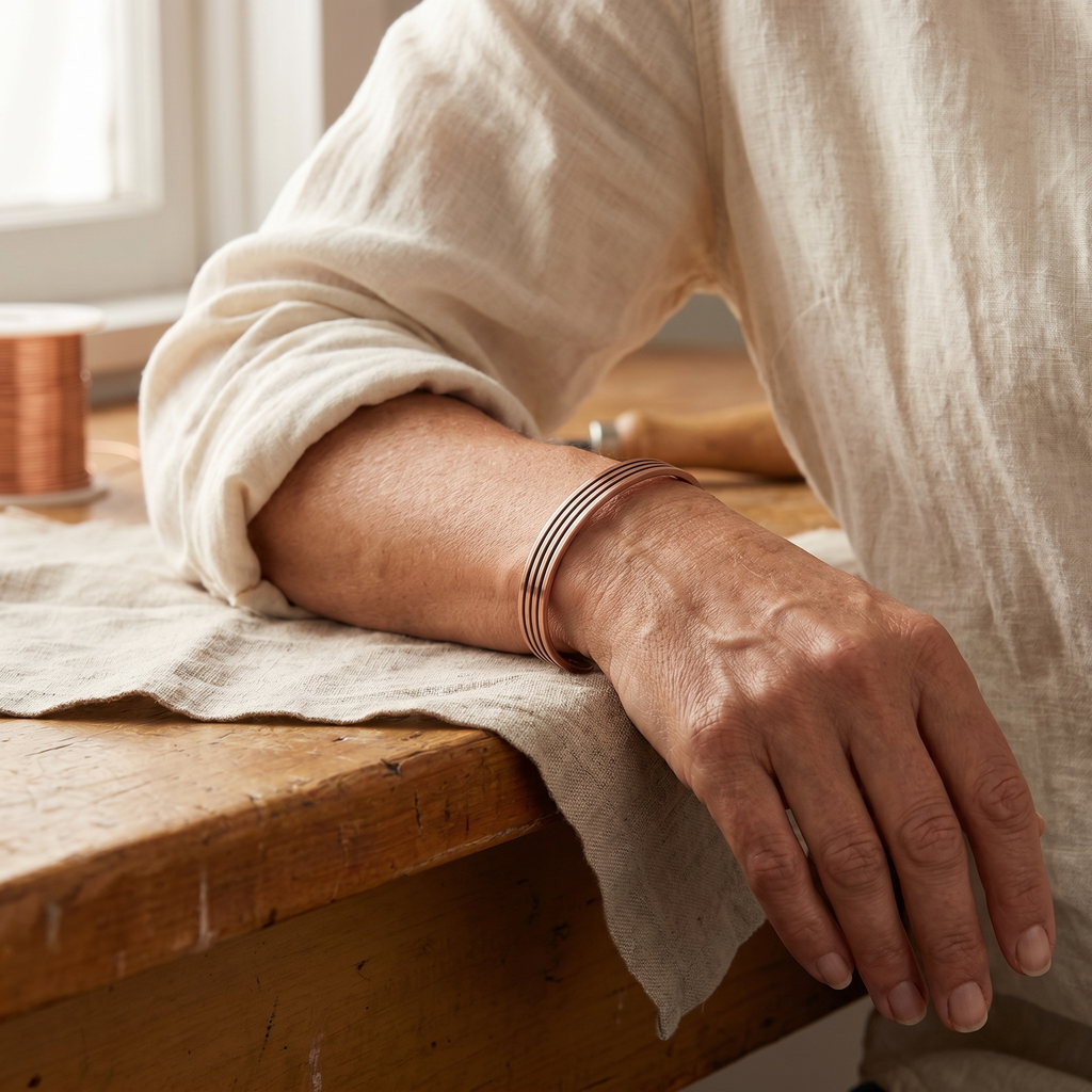 Elsie's Sage Copper Bracelet