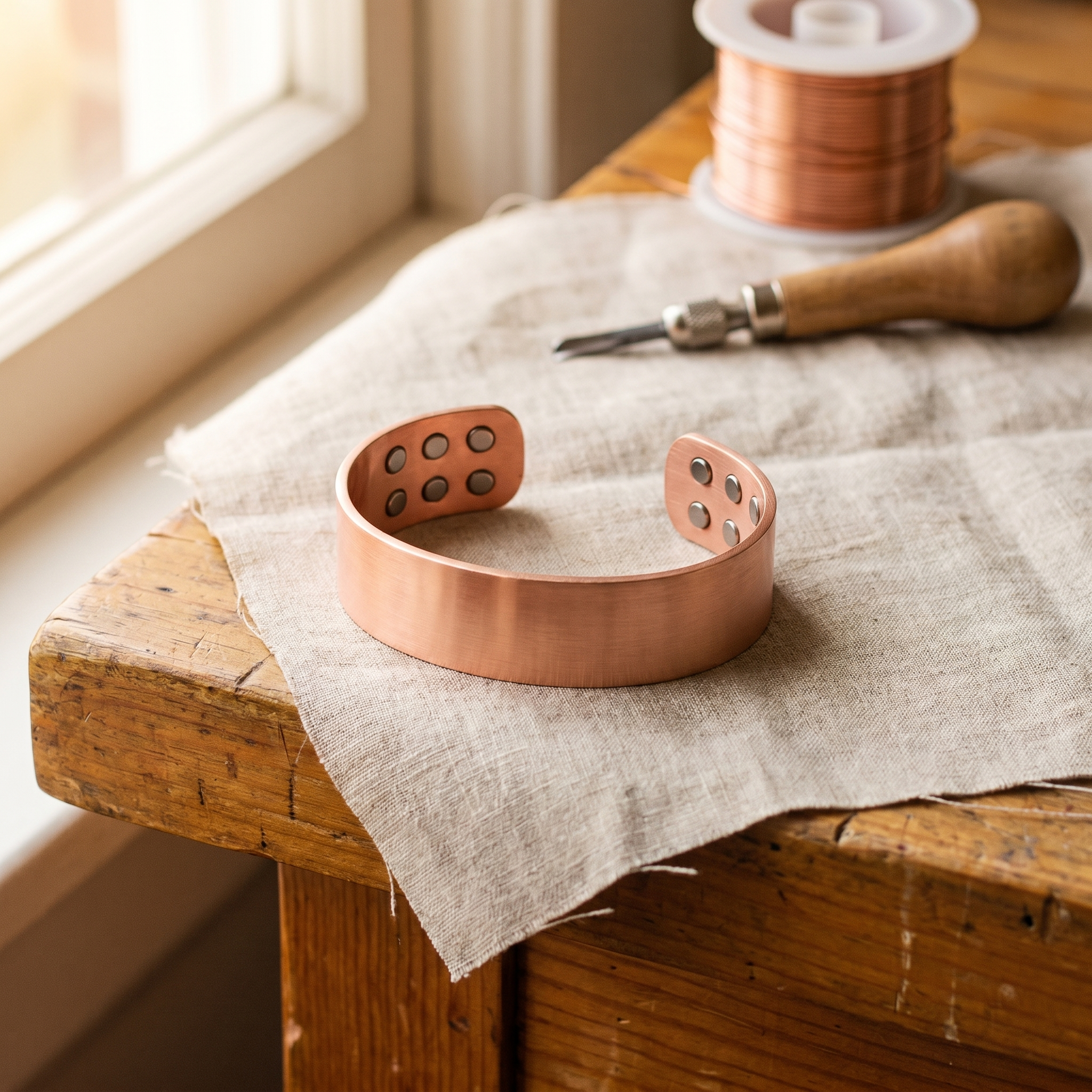 Elsie's Anvil Copper Bracelet