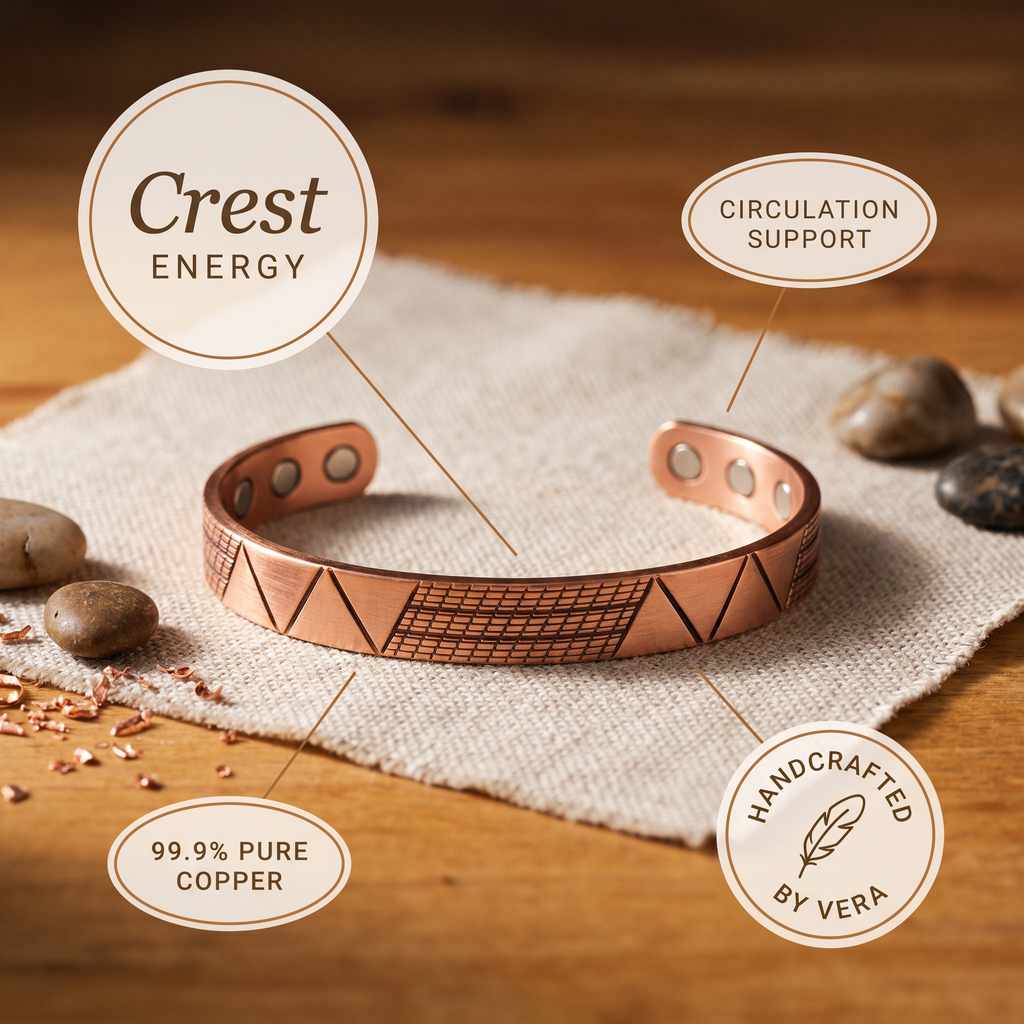 Elsie's Crest Copper Bracelet
