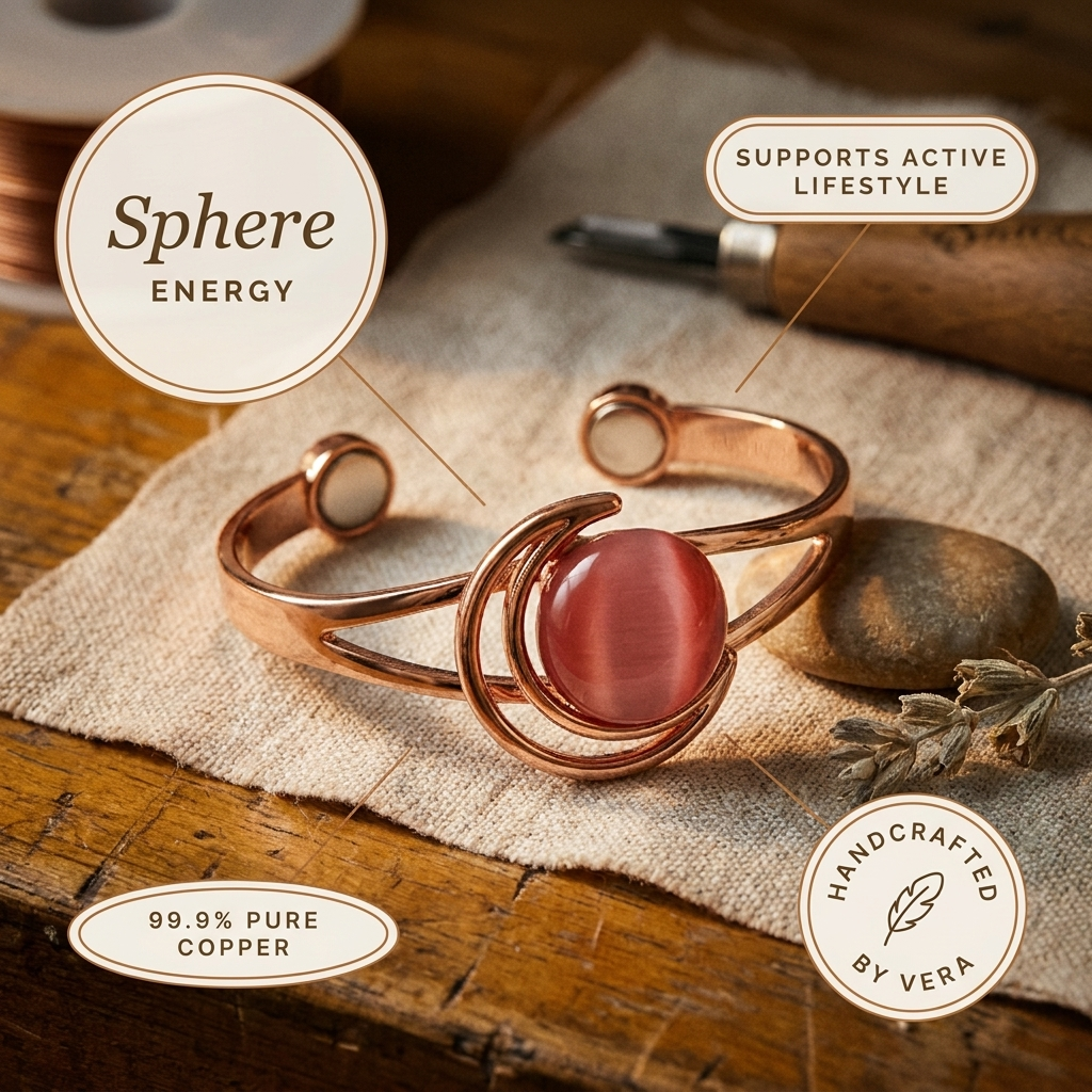 Elsie's Sphere Pink Copper Bracelet