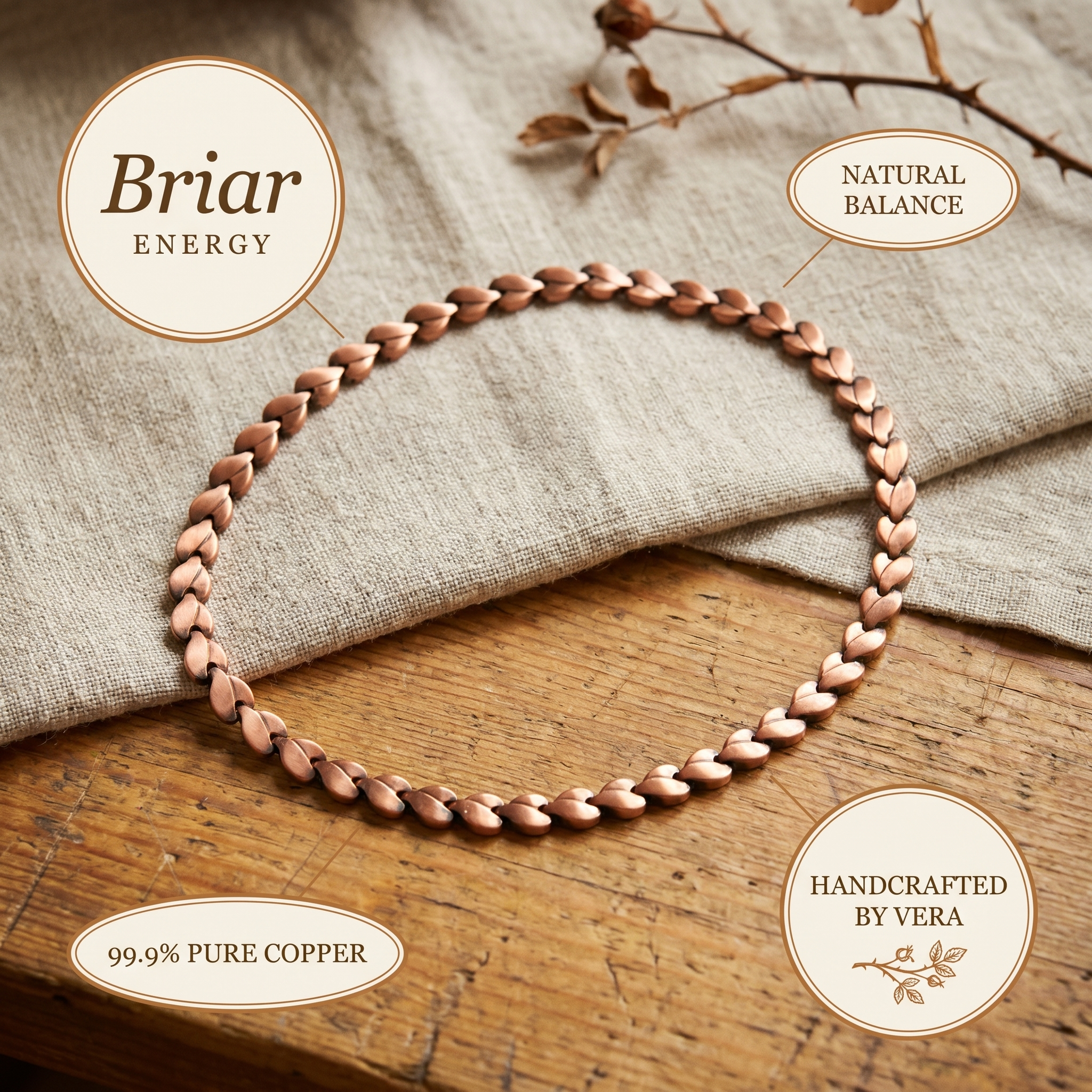 Elsie's Briar Copper Necklace