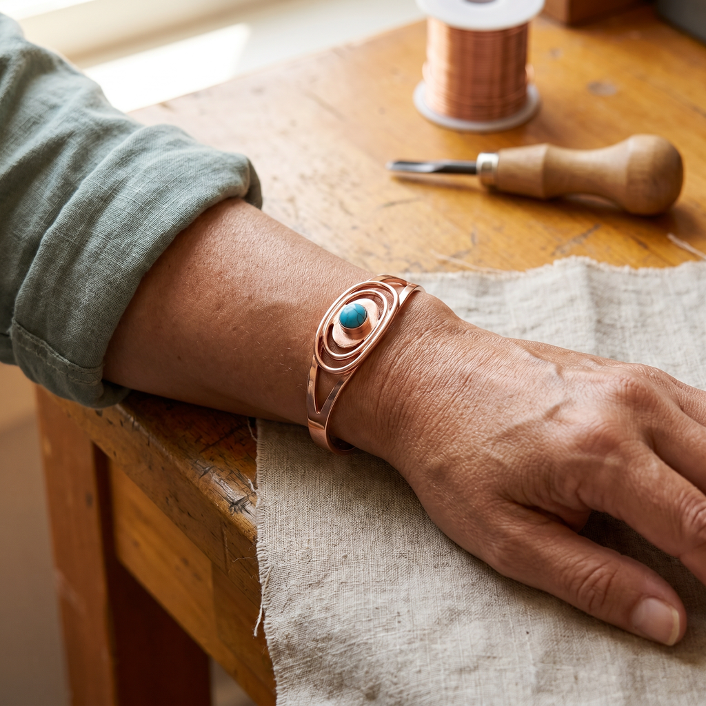 Elsie's Sedge Copper Bracelet