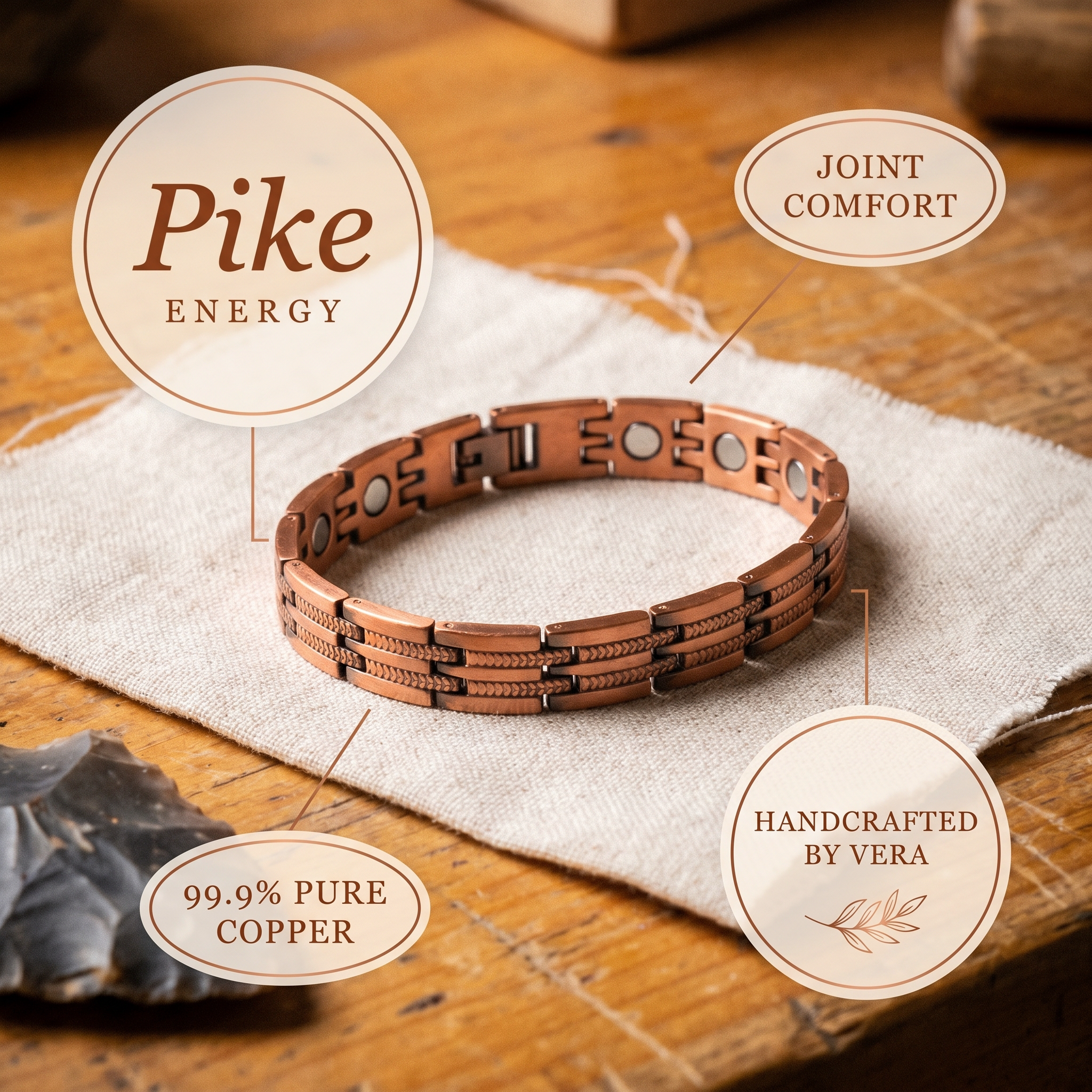 Elsie's Pike Men's Copper Bracelet