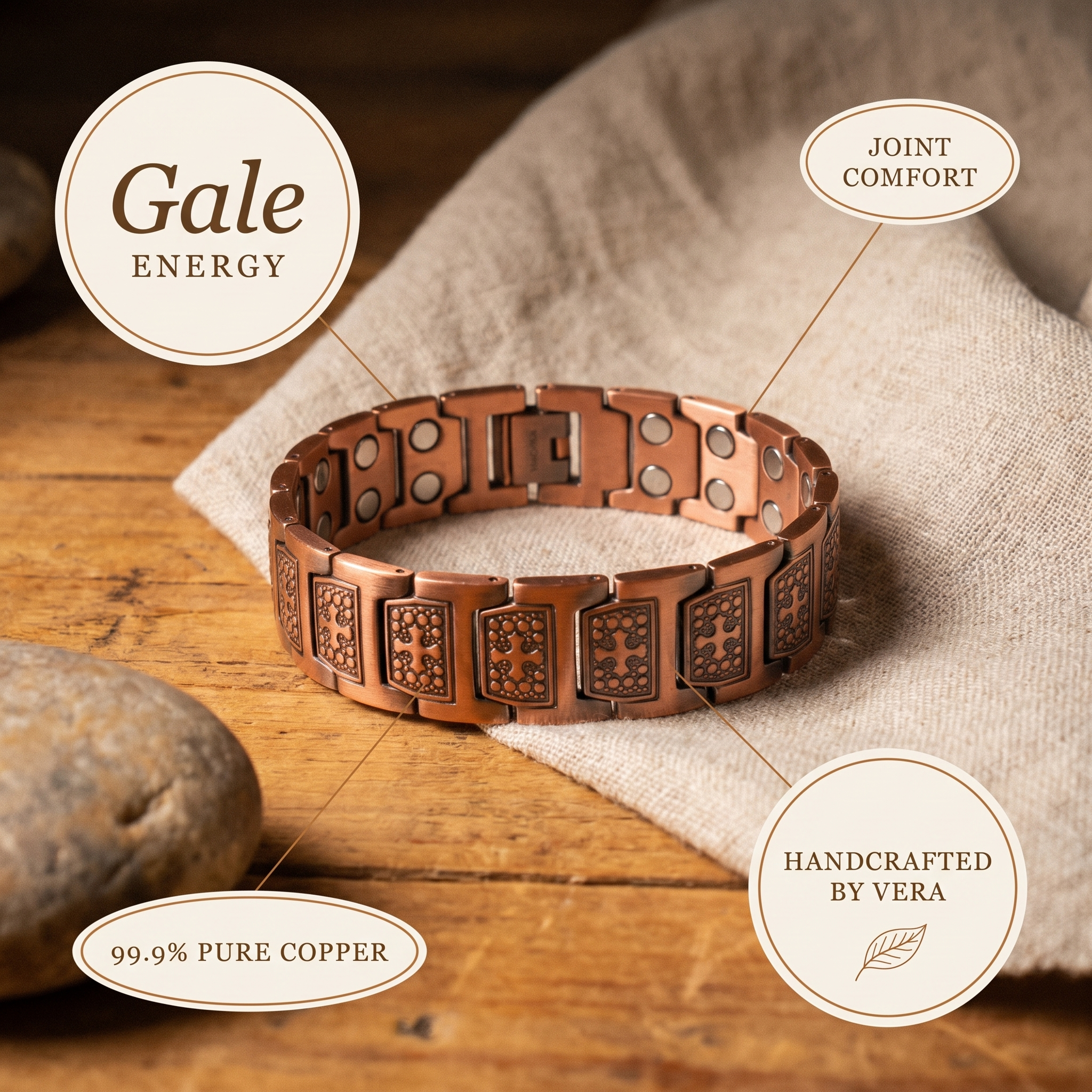 Elsie's Gale Men's Copper Bracelet