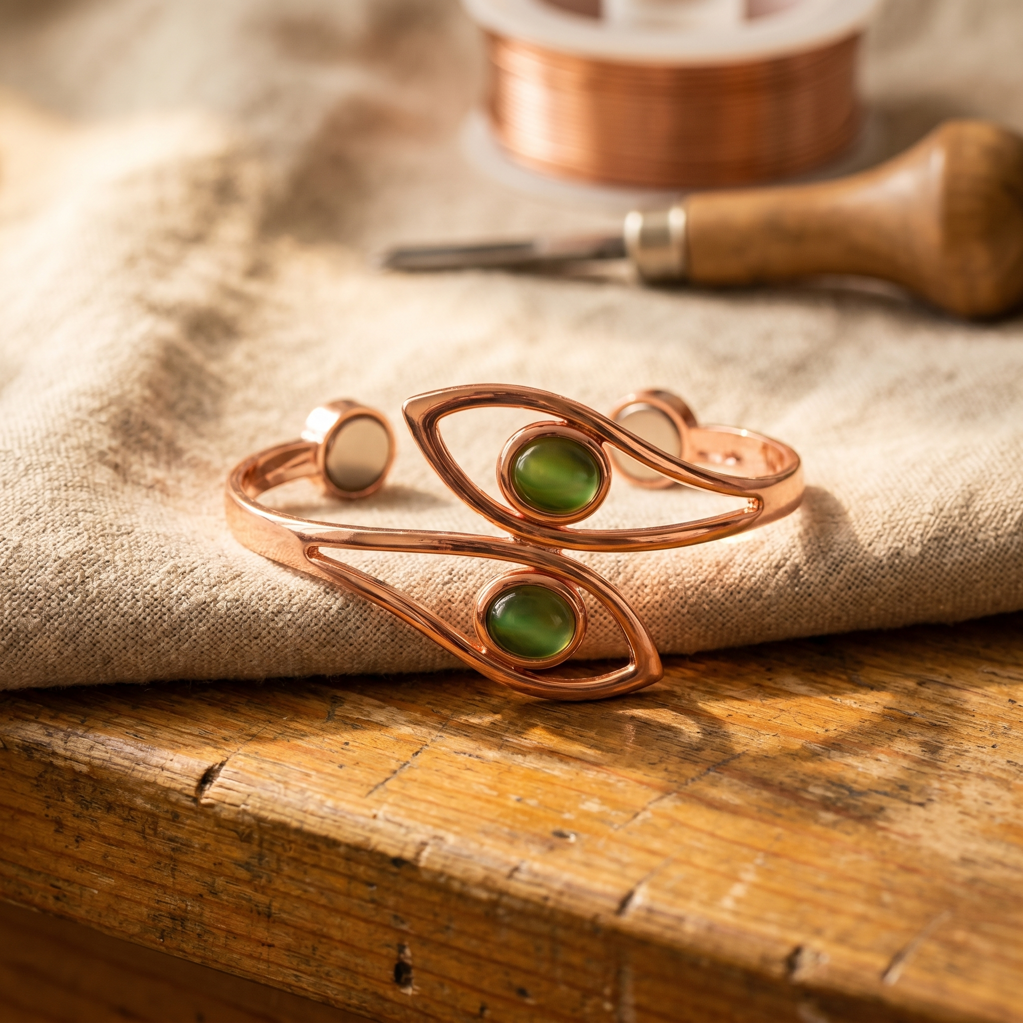Elsie's Opal Copper Bracelet