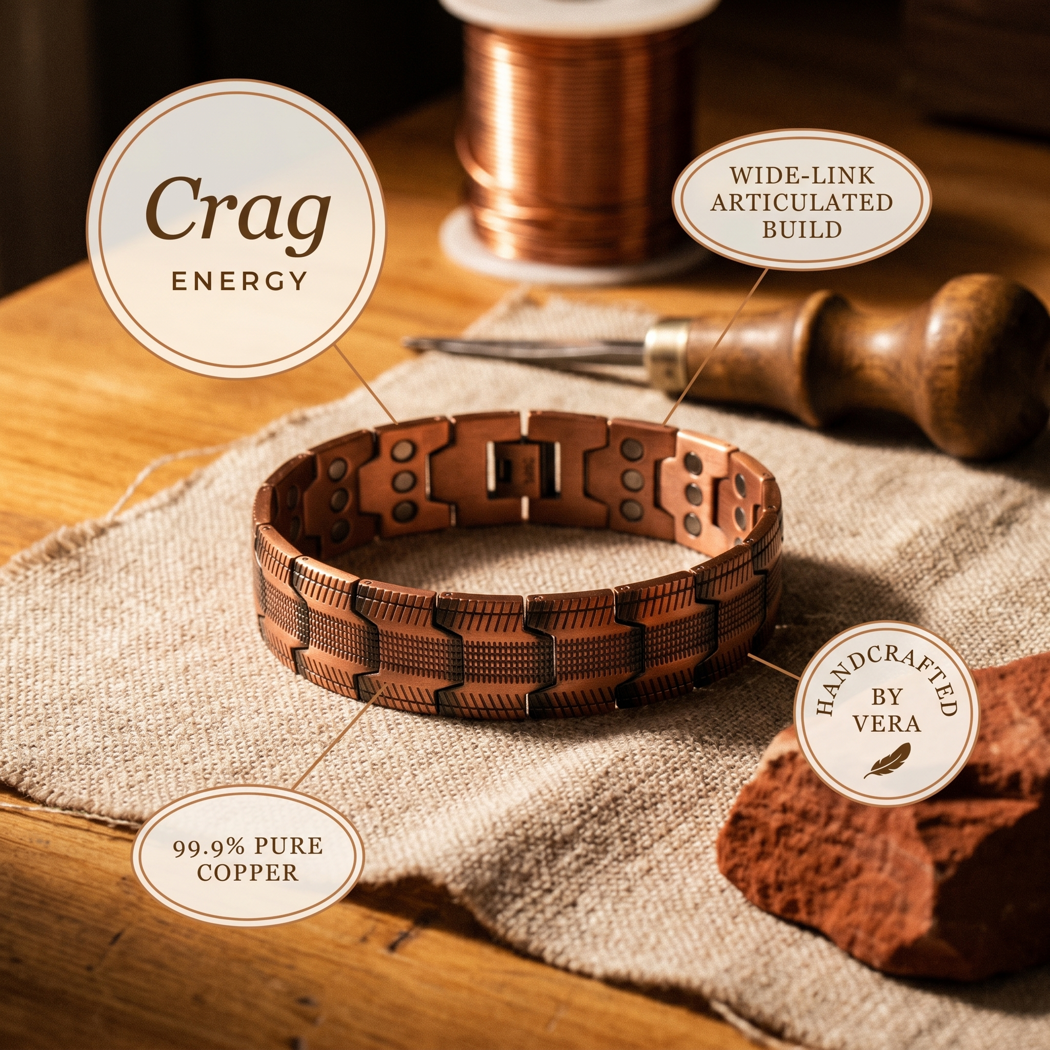 Elsie's Crag Copper Bracelet