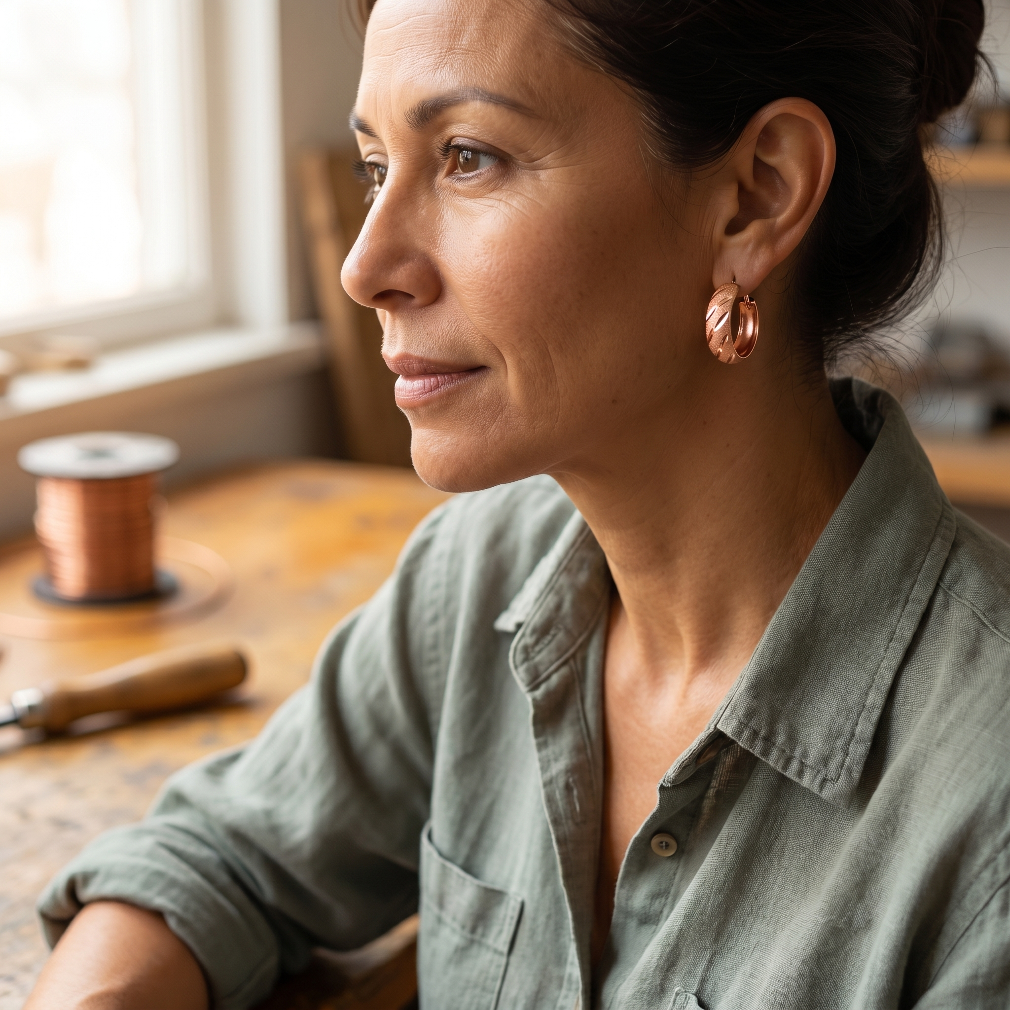 Elsie's Vale Copper Earrings