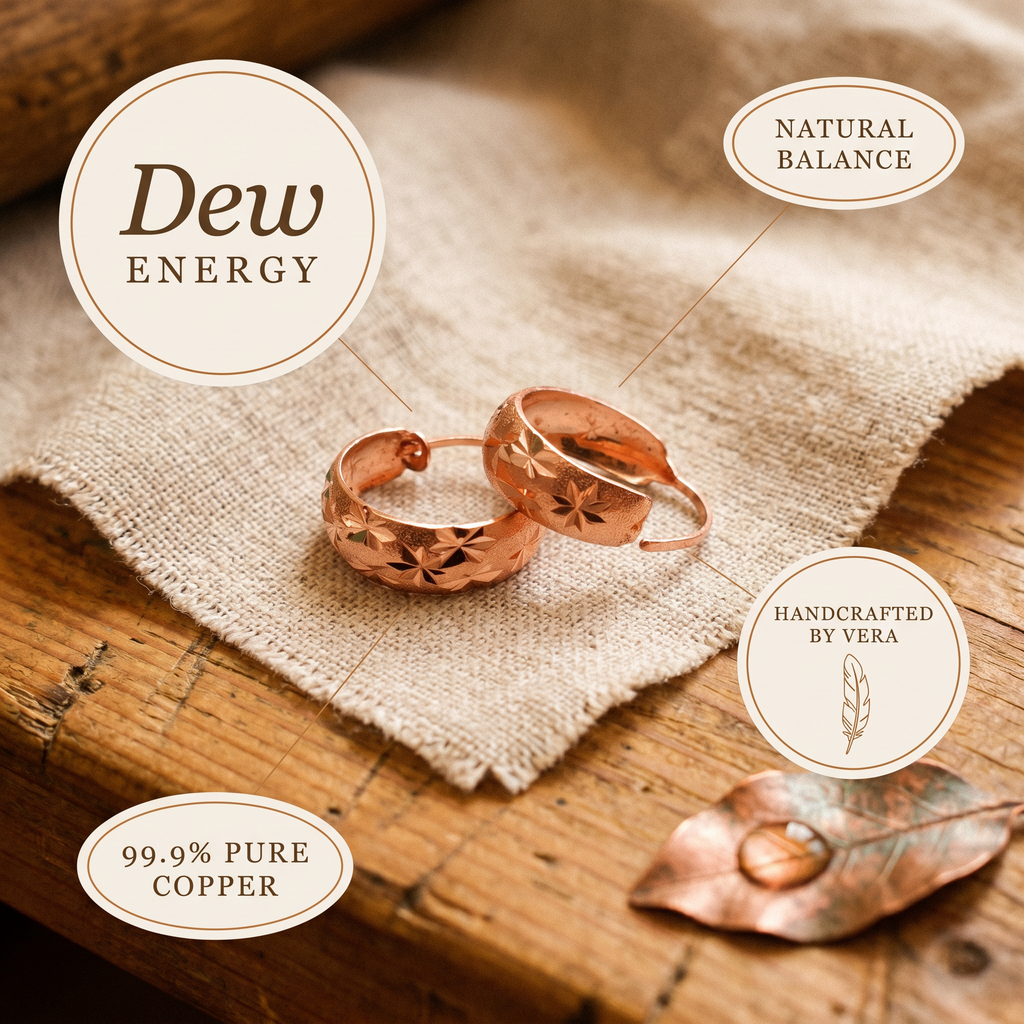 Elsie's Dew Copper Earrings