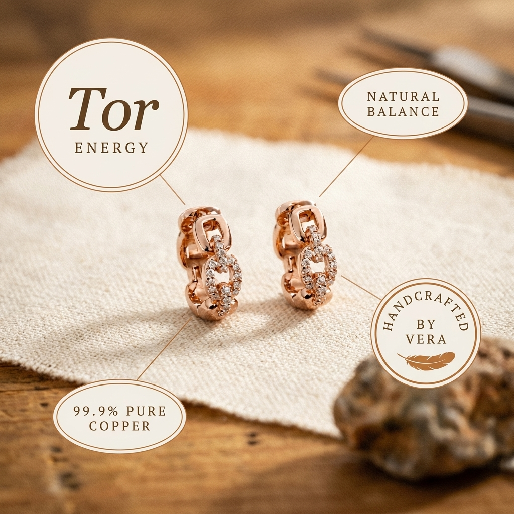 Elsie's Tor Copper Earrings