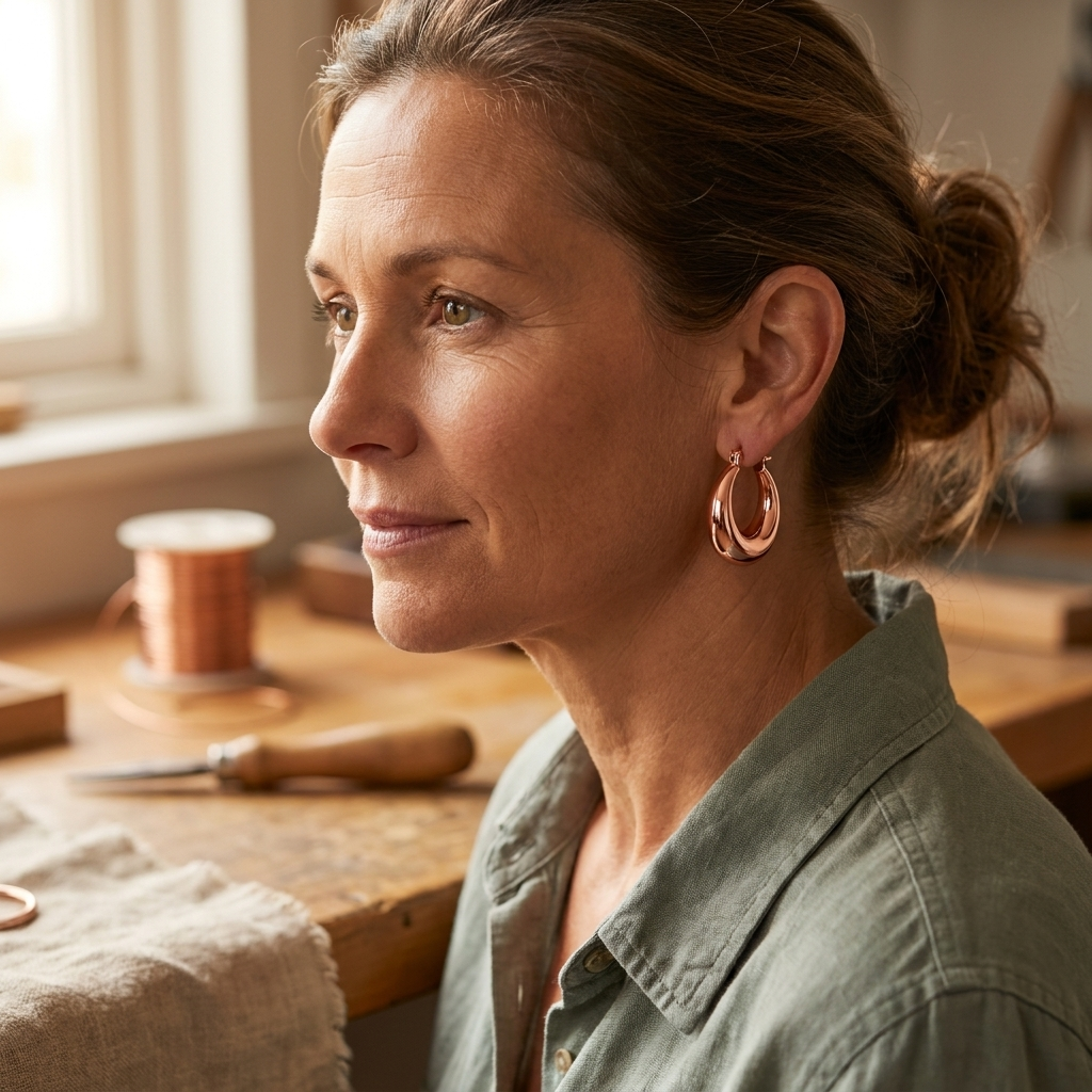 Elsie's Marl Copper Earrings
