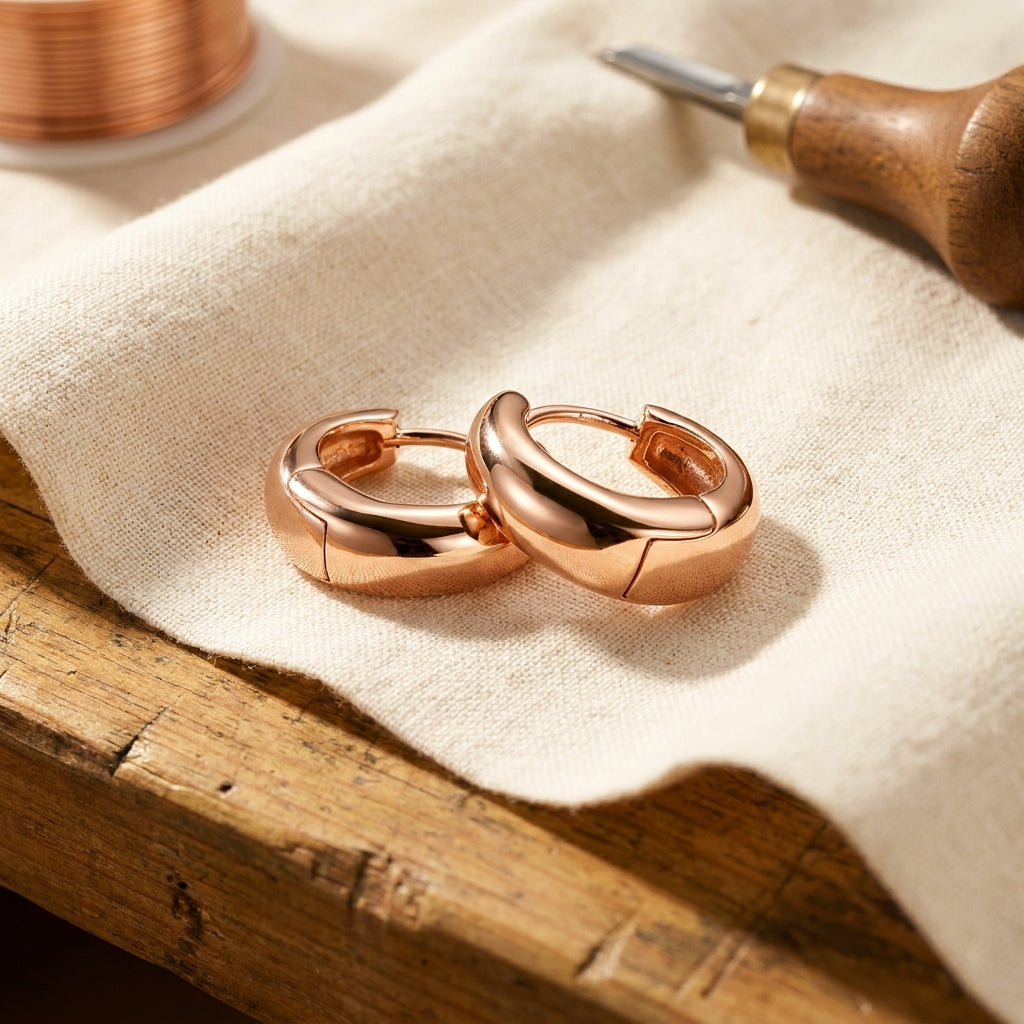 Elsie's Linnet Copper Hoop Earrings