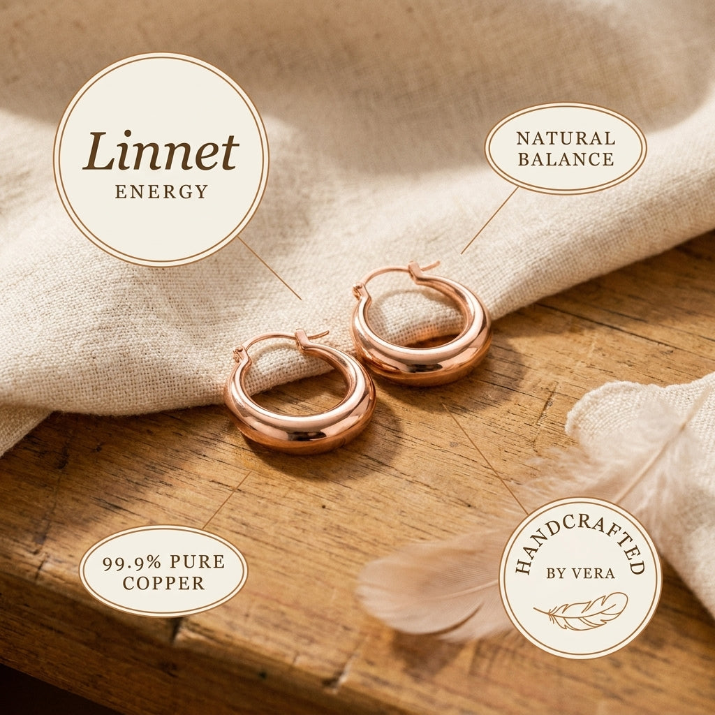 Elsie's Linnet Copper Hoop Earrings